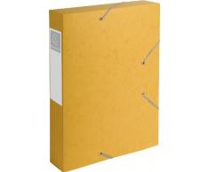 Exacompta 16006h Boites de classement cartobox en carte lustrée 600 g dos de 6 cm livrée à plat en carton de 10. Coloris jaune