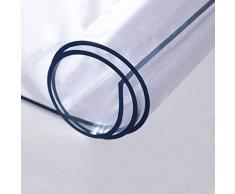 Tapis De Chaise Transparent Verre PVC Tapis, Nappe Tapis Protège-Sol Tapis De Bureau Sol Antidérapant Durable Moquette Bureau Tapis Chaise De Bureau-Épais:2.0mm-70x70cm(28x28inch)