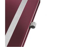 Leitz Style Cahier 160 Pages Couverture Rigide A5 Quadrillé - Grenat Effet Brossé