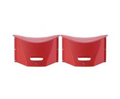 Marchepied pliant Stool,The Un tabouret léger est suffisamment solide pour soutenir les adultes et suffisamment sûr pour Kids,for Cuisine, salle de bain, chambre à coucher, enfants ou adultes,Two red