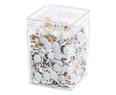 Lot de 750 punaises Wedo 9085675000 - Diamètre de la tête : 10 mm - Blanches