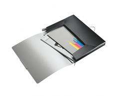 Leitz Boîte de Classement A4, Capacité 250 Feuilles, Dos 3 cm, Fermeture Elastique, Noir, Style, 39560094