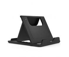 DFV mobile - Support de Bureau Pliant Lutrin Multi-Angle Réglable Universel pour Smartphone et Tablette Compatible avec Nokia Lumia 1320 (Nokia Batman) - Noir