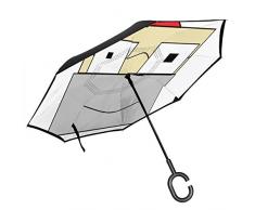Parapluie inversé Pliable à Double Couche Coupe-Vent Stanley-Pines, autoportant Parapluies de Protection Contre la Pluie