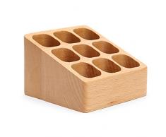 Boîtes Coffret cosmétique Complet en Bois Massif Cosmétique de Bureau de Rangement pour Les Soins de la Peau Lipstick Hand-Polished 9.6 * 9.8 * 3 cm à Bijoux et présentoirs