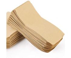 Tomkity 100pcs Pochette Kraft Graines Sachet Sac Mini Enveloppe en Kraft Vintage Papier pour Semences Graines Bonbon Bijoux 6cm*10cm