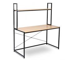 WOLTU TSB02hei Bureau dordinateur table de bureau à domicile station de travail en bois et acier,environ 120x60x140cm,14,6kg