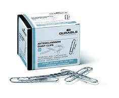 Durable 122725 Boîte de 100 Trombones 77 mm Zinc