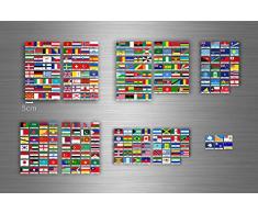 Akachafactory Planche Autocollant Sticker Drapeau Pays Rangement classement Timbre Monde txt