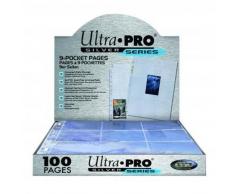 Ultra Pro - Silver Pages - Feuilles de classeur - 100 feuilles de 9 pochettes (11 Trous)