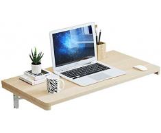 ZXYY Table Murale à abattant abaissable Bureau Pliable Bureau Ordinateur Cuisine Salle à Manger Bureau Suspendu avec 2 Supports en Bois de pin Simple Installer Multi-Tailles (50x30cm)