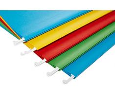 Elba Lot de 5 dossiers suspendus fond V kraft assortis