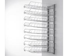 GRIESHABER sorter 1008 Trieur mural avec 8 corbeille à courrier en fil metal chromé