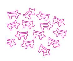 Fablcrew Lot de 10 Trombones Fantaisie Métal en Forme de Cochon Pinces Papier Clips Pour Fournitures Scolaires de Bureau