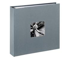 Hama Album Photo Fine Art (format 22,5 x 22 cm, 80 pages blanches, sans spirale) Gris