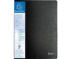 Exacompta Kreacover Up line Porte-vues A4 avec porte Etiquette 8/10e 3 Faces 40 vues Noir