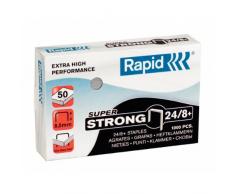 Rapid Agrafes SuperStrong 24/8+, Longueur 8.5 mm, 1000 Agrafes, Agrafe jusqu’à 50 feuilles, Fil dur en acier, 24858500