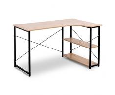 WOLTU TSB06hei Bureau dordinateur table de bureau à domicile station de travail en bois et acier,environ 120x74x71,5 cm,12,8kg
