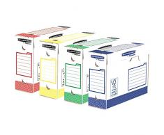 Bankers Box -4474501 - Boîte Darchives Heavy Duty A4+ 100mm - Pack de huit, Multicouleurs, L9.5 x H24.4 x L33cm