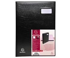 Exacompta 654765e Parapheur 24 compartiments couverture en PVC expansé noir