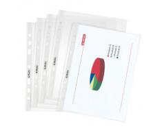 Herlitz 10468585 Pack de 100 pochettes en plastique A5 Standard grainées 0,055 mm (Transparent) (Import Allemagne)