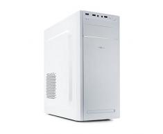 White Easy ordinateur de bureau Intel Quad Core licence Windows 10 Professional 64 bit Case ATX Myka cl-06 USB 3.0/RAM 8 Go/HD 1TB/Wifi/entrées HDMI DVI VGA 500 W complet prêt à l'utilisation rapide utilisation bureau maison