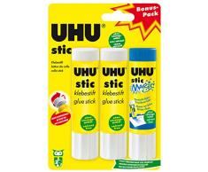 UHU 45290 - Bâtons de colle 3 Set, 2 Stic avec 1 Stic Magic, 21 g