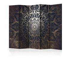 murando Paravent Mandala 225x172 cm Réversible Deux Côtés Impression sur Toile intissée 100% Opaque Foto Paravent décoratif en Bois avec Interieur Impression Zen f-A-0659-z-c