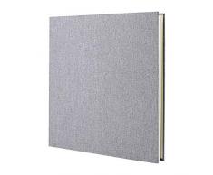 VEESUN Album Photo Scrapbooking, Livre de Lin Album Photo Adhesif, 28 cm x 27 cm Pages Vierges, Cadeaux de Noël, danniversaire de Mariage, Cadeaux pour Homme et Femme, Gris