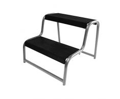 vidaXL ProPlus Marche Pied 2 marches Noir pour Caravane/Camping-Car