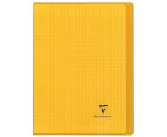 Clairefontaine Kover Book cahier piqué polypropylène 24 x 32 cm Transparent/Jaune