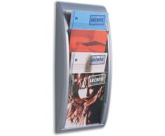 Paperflow Présentoir mural aluminium Quick Fit System 4 cases A4