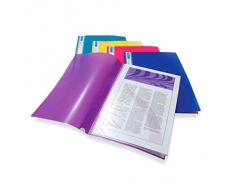 Rapesco Lot de 10 Chemise de présentation A4 Couleurs Transparentes Assorties