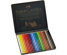Faber-Castell 110024 Crayon de couleur Polychromos boîte métal de 24 pièces