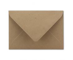 UmWelt - Enveloppe en papier kraft couleur sable - Bande adhésive humide - Enveloppes vierges en papier recyclé - Enveloppes postales sans fenêtre au format DIN C6 100 Umschläge 03 DIN C6-Umschläge-Nassklebung-gefüttert