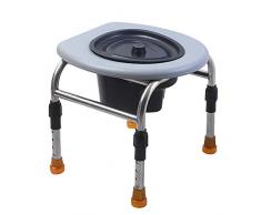 JFZCBXD Toilette Portable Chaise Accueil Chevet Siège auxiliaire Personnes âgées Squat Tabouret Renforcement Slip Petit Toilette avec Couvercle Seau -330lb