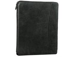 STILORD Dexter Porte-Documents Cuir 13,3 Pouces pour MacBook Organiseur Conférencier Homme Femme Sacoche Ordinateur Portfolio, Couleur:Anthracite