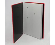 Parapheur en cuir de vachette lisse en rouge