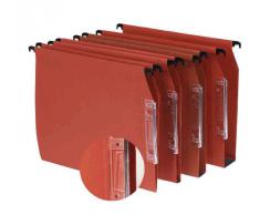 L'Oblique AZ Boîte de 25 dossiers suspendus pour armoire en kraft Orange 210g fond 15 volet d'agrafage