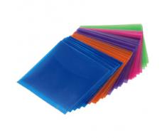 Hama 51067 Lot de 50 pochettes "Sleeve" en plastique transparentes, couleur panaché ( bleu, vert, Orange, violet et rouge)