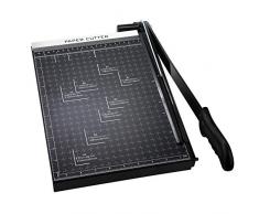 COOCHEER Massicot A4 Cisaille Personnelle 12 Feuilles 30,5 cm pour Office Bureau, Noir