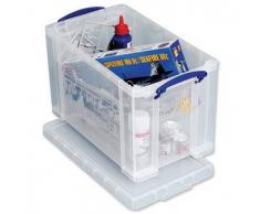 Really Useful 24C Boite à archives solide et légère en plastique empilable 24 l Transparent 290 x mm x 270 mm