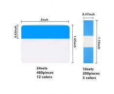 4EVERHOPE 680Pcs Onglets dindex collants Onglets de 2 pouces pour les marqueurs de page, onglets de classement inscriptibles et repositionnables Drapeaux détiquettes, 26 jeux 12 couleurs assorties