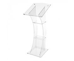 Avà srl Pupitre en Acrylique Transparent avec Plan incliné - Dimensions : 545x 50 Hauteur 125cm
