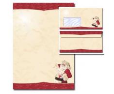 200 Pièces paper-media papier à lettre à motif noël enveloppes format long avec fenêtre assorties