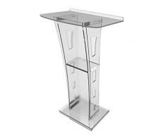 JRPT Pupitre de conférence Plexiglas,Lutrin Debout Conception Assemblée,pupitre et podium Grand Espace Montage Facile Belle/Transparent / 60 x 45 x 110 cm