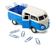Mobile Office Distributeur de trombones aimanté pour VW Bus T1 Transporter avec trombones 1:38 bleu
