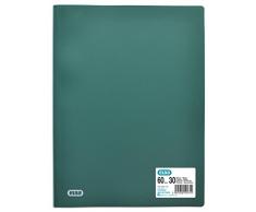 Elba Pochette de 30 Protège-documents souples 60 vues en polypropylène opaque A4 Vert