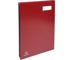 Exacompta 57025E Parapheur direction dos à soufflets 20 compartiments 24 x 32 Rouge