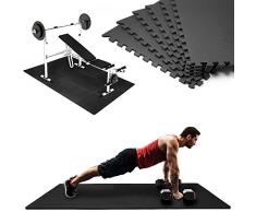 Tapis de Protection de Sol 6 Dalles en Mousse Tapis Puzzle Tapis de Sol Modulable 183,5x123,5cm Yoga Sport Gym Musculation